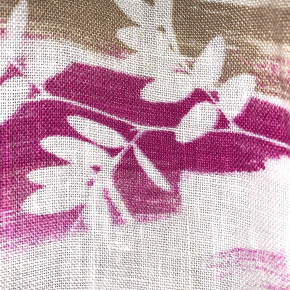 Print Long Sleeve Linen Shirt - Picture 7 of 9